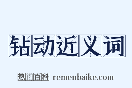 钻动近义词是什么意思的图片